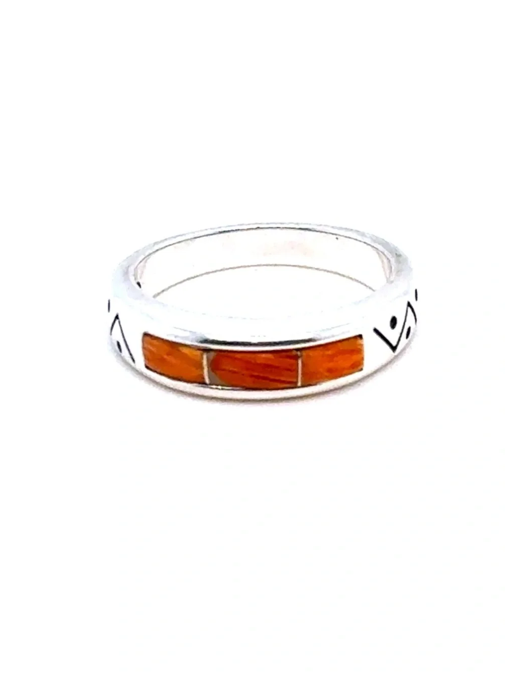 Sterling‎ Silver 925 Inlay Band Ring